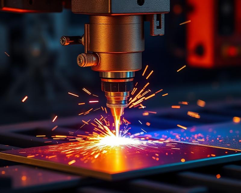 Máquina de Corte a Laser em operação