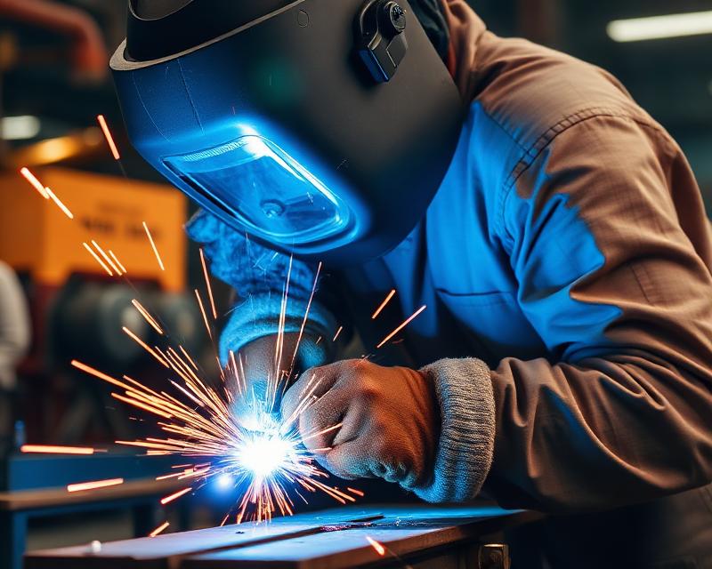 Profissional realizando Solda MIG/TIG